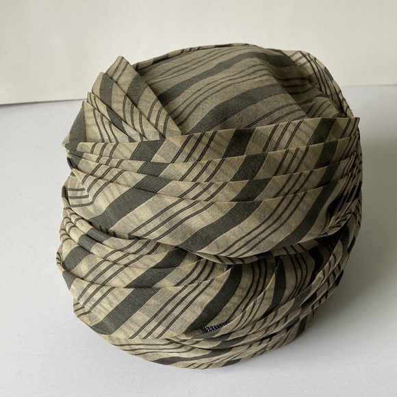 Vintage Evelyn Varon turban style striped plaid hat - Picture 13 of 16